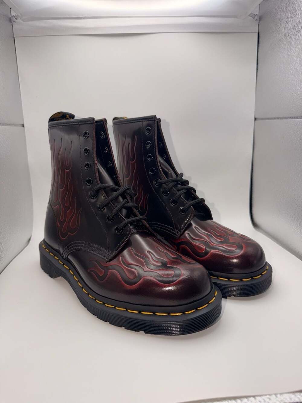 Dr. Martens 1460 Inferno Boots Cherry Red Arcadia Leather Size US M 6 US L 7